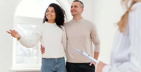 Slider image of a tenant moving into a Solved Property Management rental home.